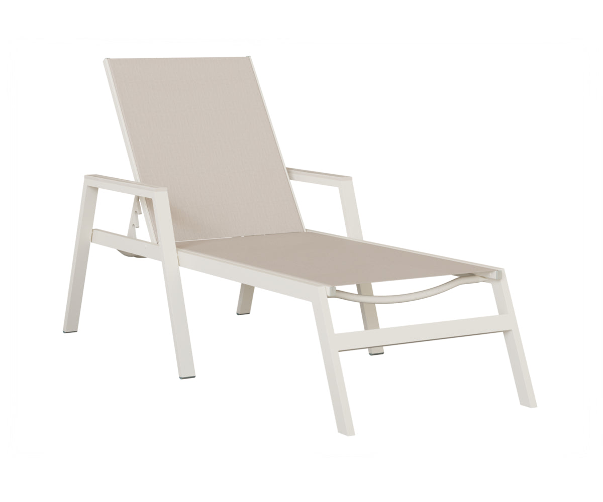 Berlin Gardens Vida Regular Sling Chaise Lounge with Arms
