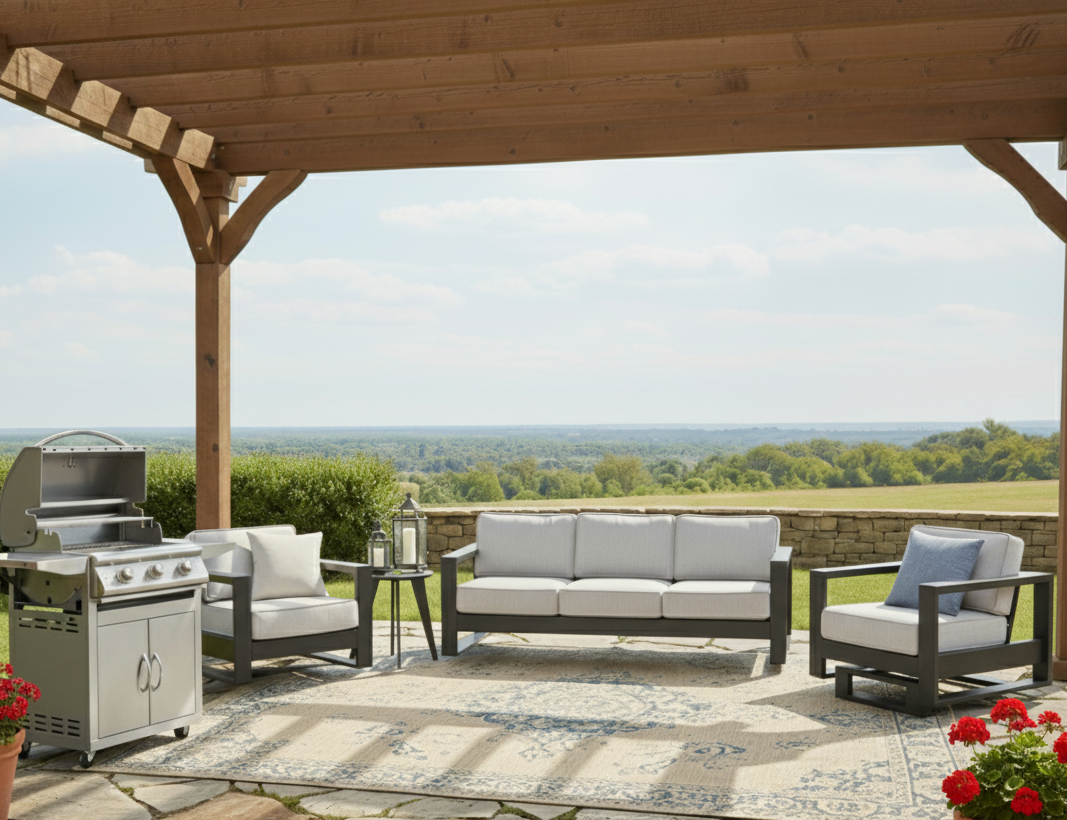 FREE Blaze Grill On Cart With Purchase Of Berlin Gardens 4 Piece Club Set
