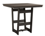 Berlin Gardens Hudson Bar Height 40" x 40" Square Table with Hammered Top