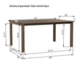 Berlin Gardens Berkley 42" x 42" Expandable Dining Table with Standard Top