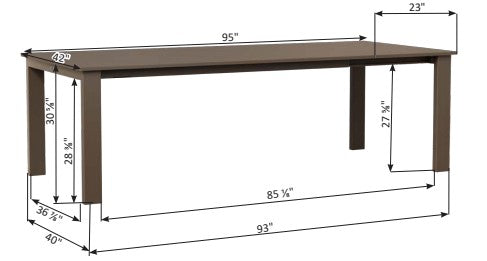Berlin Gardens Berkley 42" x 72" Expandable Dining Table with Standard Top