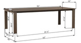 Berlin Gardens Berkley 42" x 72" Expandable Table with Hammered Top