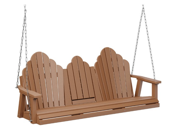 Berlin Gardens Cozi-Back Three Seat Swing w/Console (Zinc Chains)