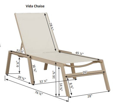 Berlin Gardens Vida Regular Sling Chaise Lounge