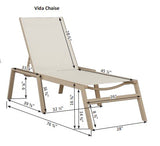 Berlin Gardens Vida Regular Sling Chaise Lounge