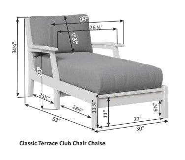 Berlin Gardens Classic Terrace Chaise Lounge Chair