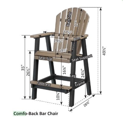 Berlin Gardens Comfo-Back Bar Chair