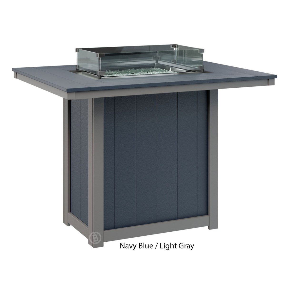 Berlin Gardens Donoma Standard Top 42" x 54" Rectangular Fire Table Bar