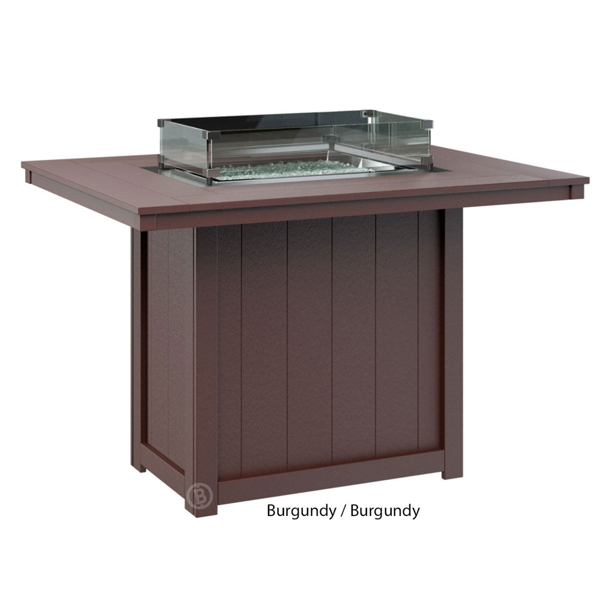 Berlin Gardens Donoma Standard Top 42" x 54" Rectangular Fire Table Counter