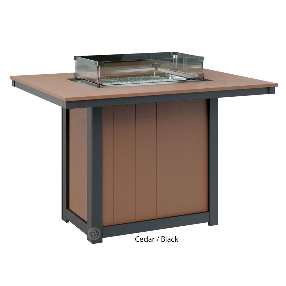Berlin Gardens Donoma Standard Top 42" x 54" Rectangular Fire Table Counter