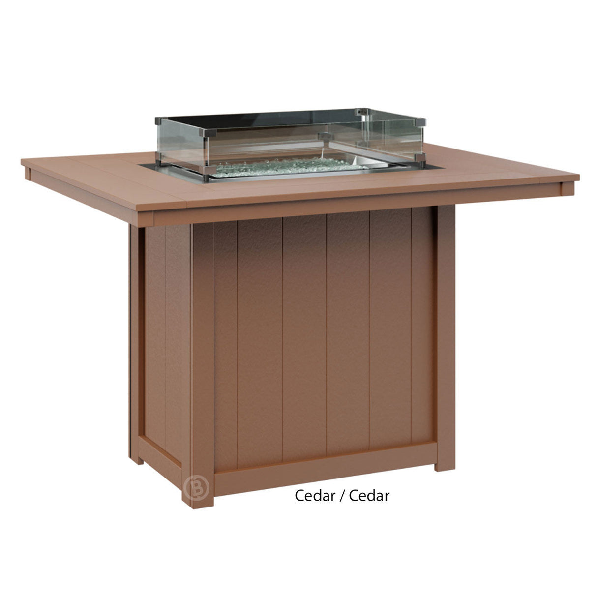 Berlin Gardens Donoma Standard Top 42" x 54" Rectangular Fire Table Counter