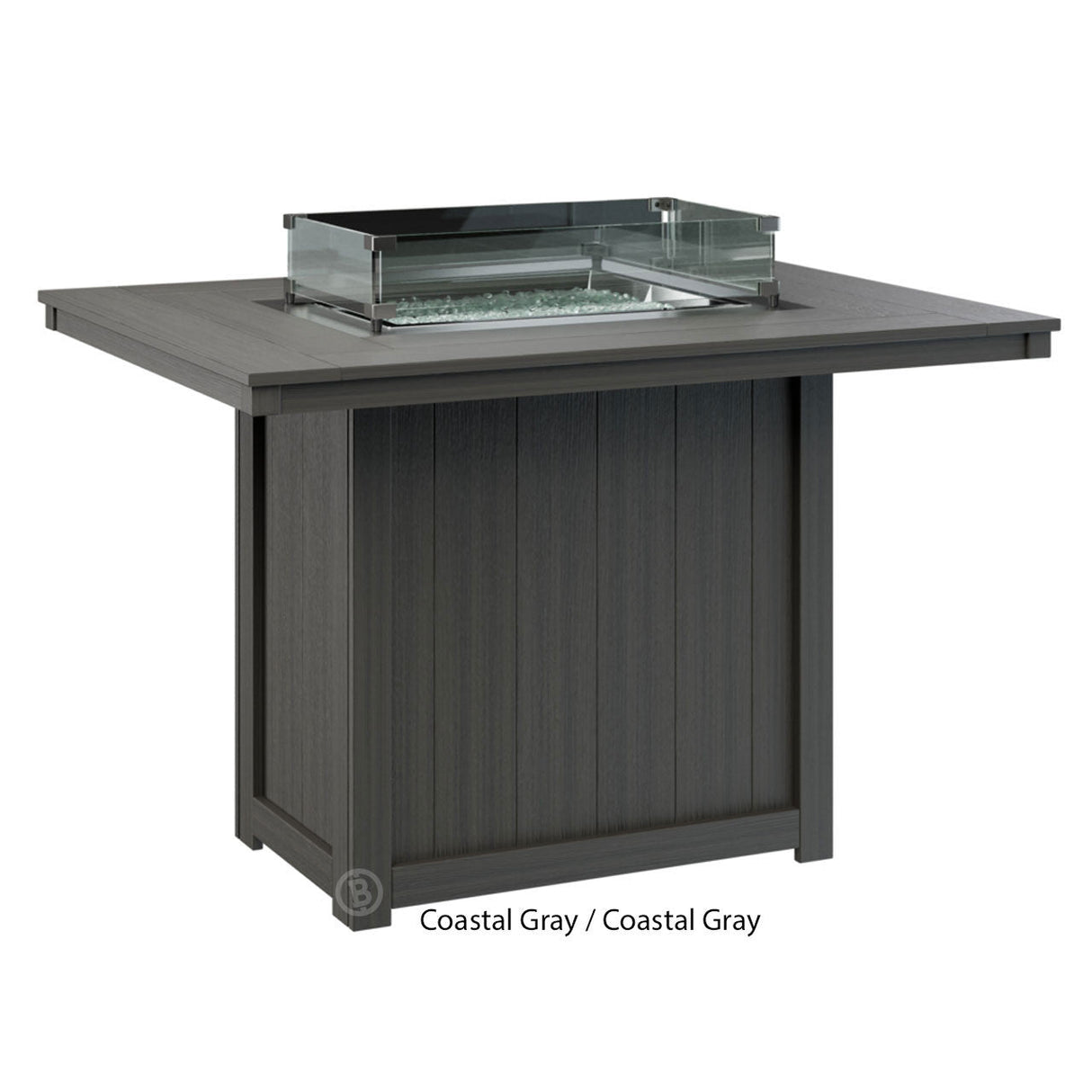 Berlin Gardens Donoma Standard Top 42" x 54" Rectangular Fire Table Counter