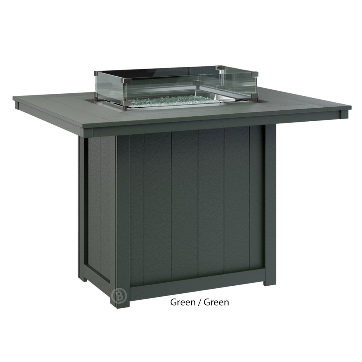 Berlin Gardens Donoma Standard Top 42" x 54" Rectangular Fire Table Counter