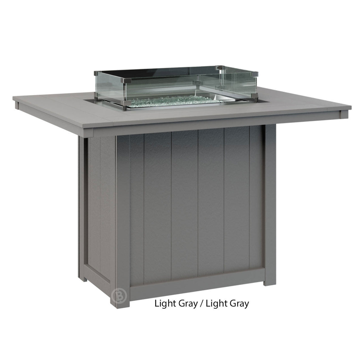 Berlin Gardens Donoma Standard Top 42" x 54" Rectangular Fire Table Counter