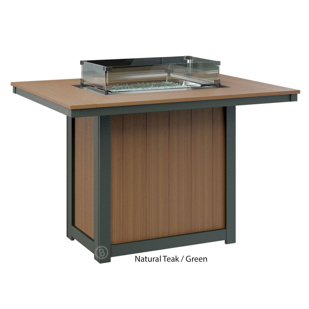 Berlin Gardens Donoma Standard Top 42" x 54" Rectangular Fire Table Counter