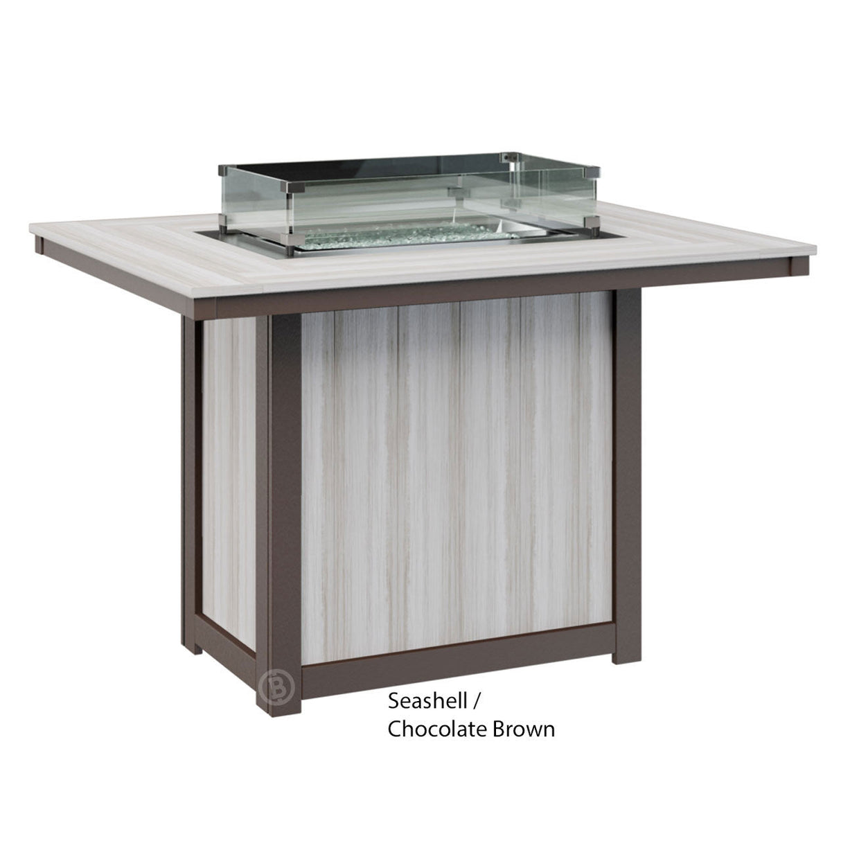 Berlin Gardens Donoma Standard Top 42" x 54" Rectangular Fire Table Counter