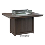 Berlin Gardens Donoma Standard Top 42" x 54" Rectangular Fire Table Dining