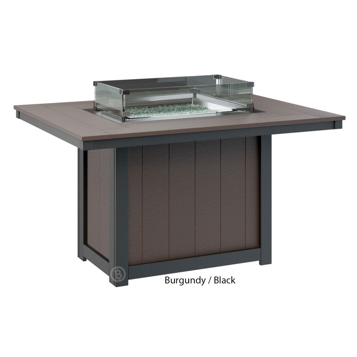 Berlin Gardens Donoma Standard Top 42" x 54" Rectangular Fire Table Dining