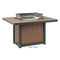 Berlin Gardens Donoma Standard Top 42" x 54" Rectangular Fire Table Dining