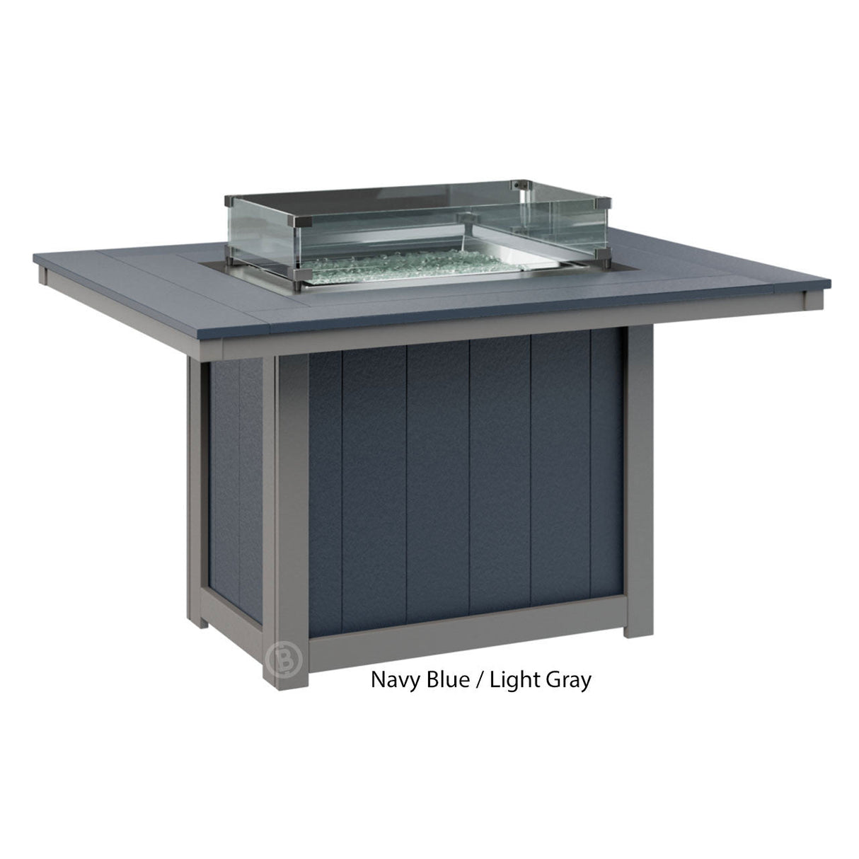 Berlin Gardens Donoma Standard Top 42" x 54" Rectangular Fire Table Dining
