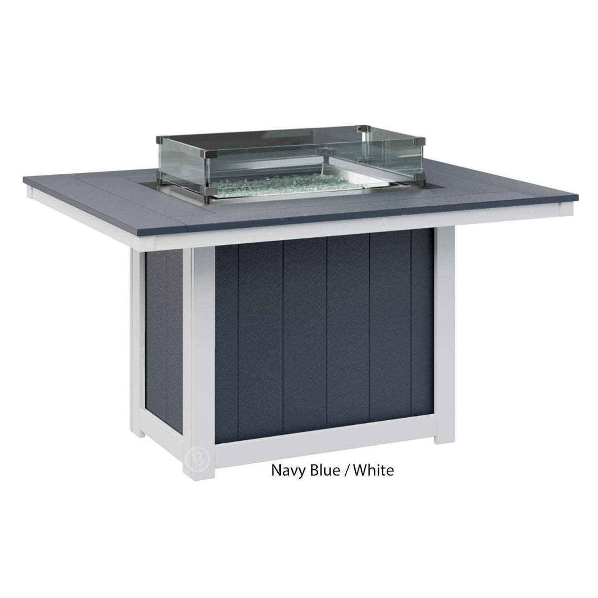 Berlin Gardens Donoma Standard Top 42" x 54" Rectangular Fire Table Dining