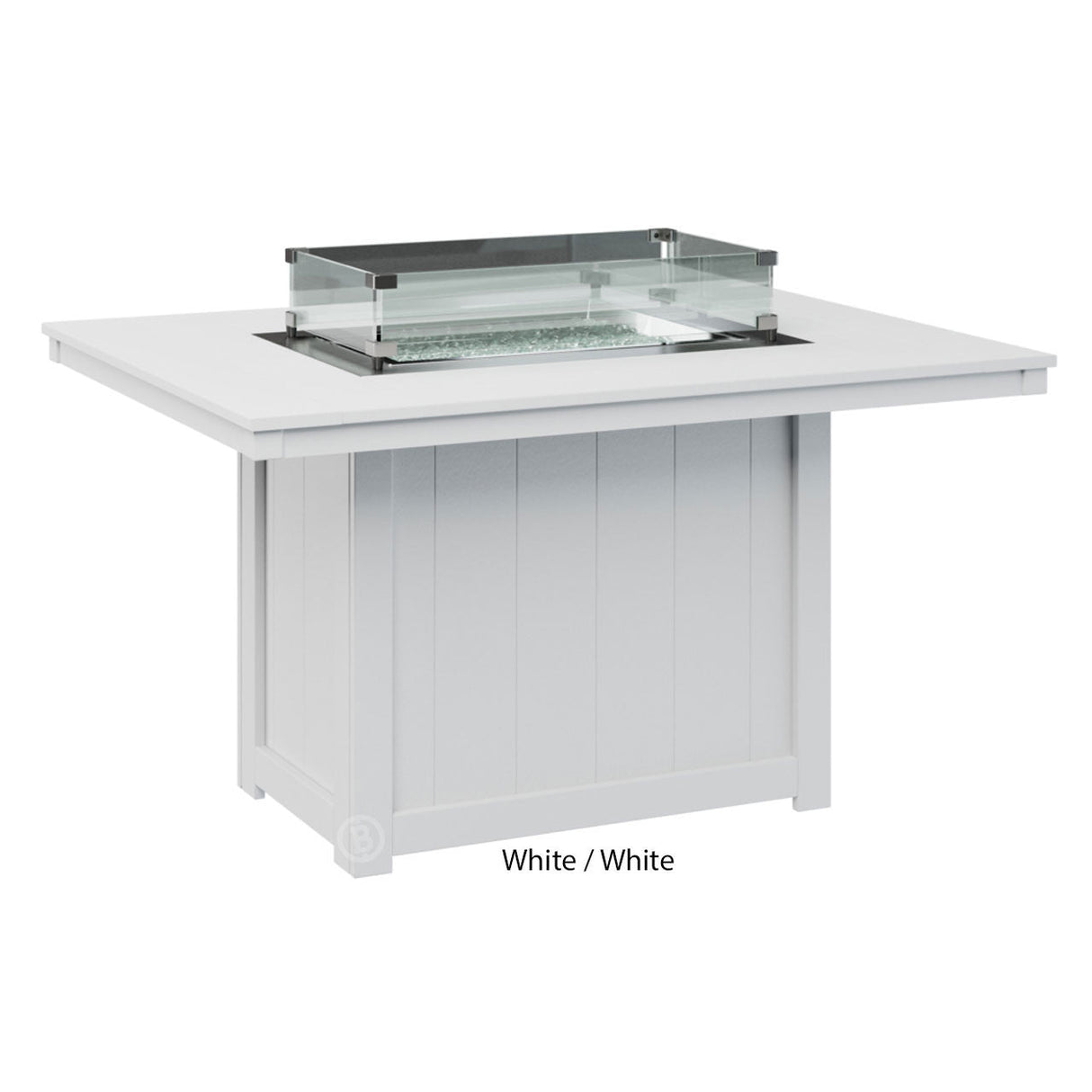 Berlin Gardens Donoma Standard Top 42" x 54" Rectangular Fire Table Dining