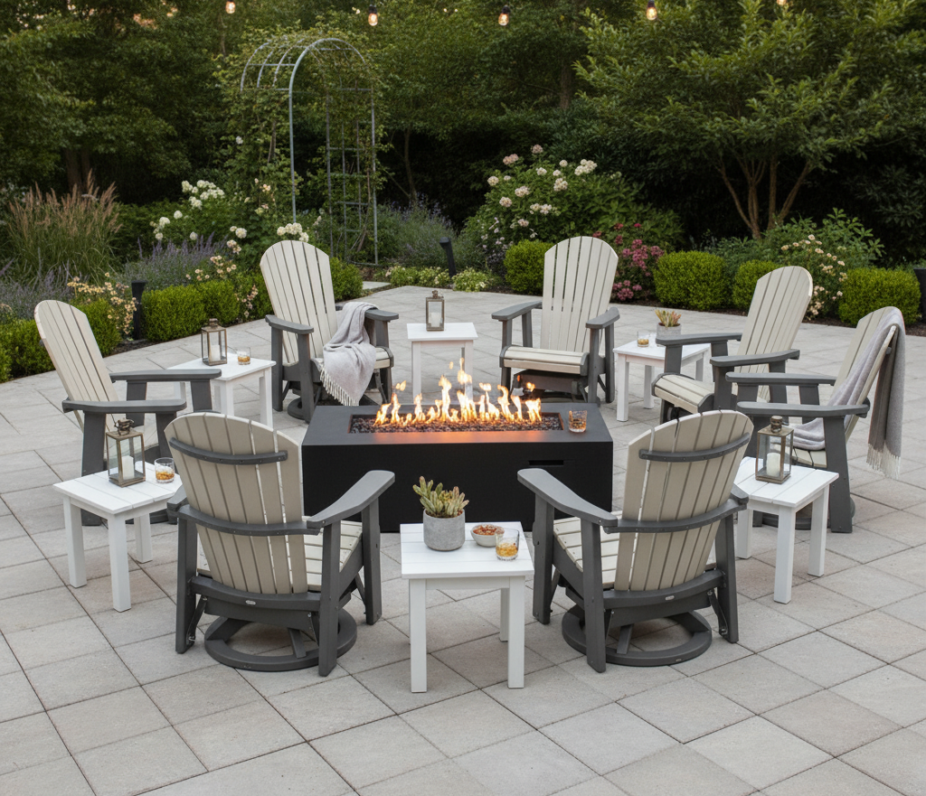 FREE Blaze Firepit With Purchase Of Artifex 13 Piece Fanback Swivel Set