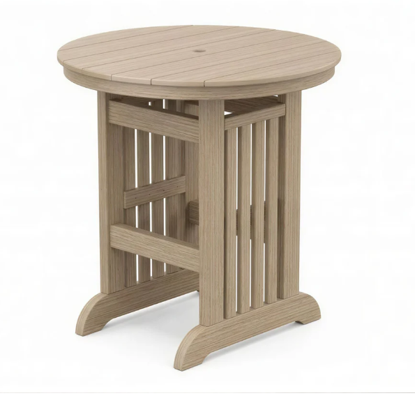 Beaver Dam Farmhouse 35" Round Mission Bar Table