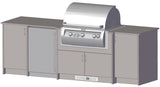 Berlin Gardens Agora 108" Outdoor Kitchen for Fire Magic Grill
