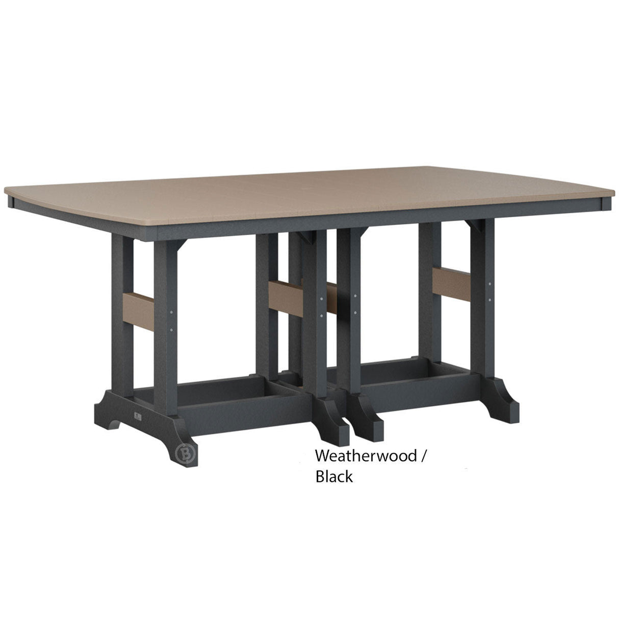 Berlin Gardens Garden Classic Standard Top 44" x 72" Rectangular Bar Table