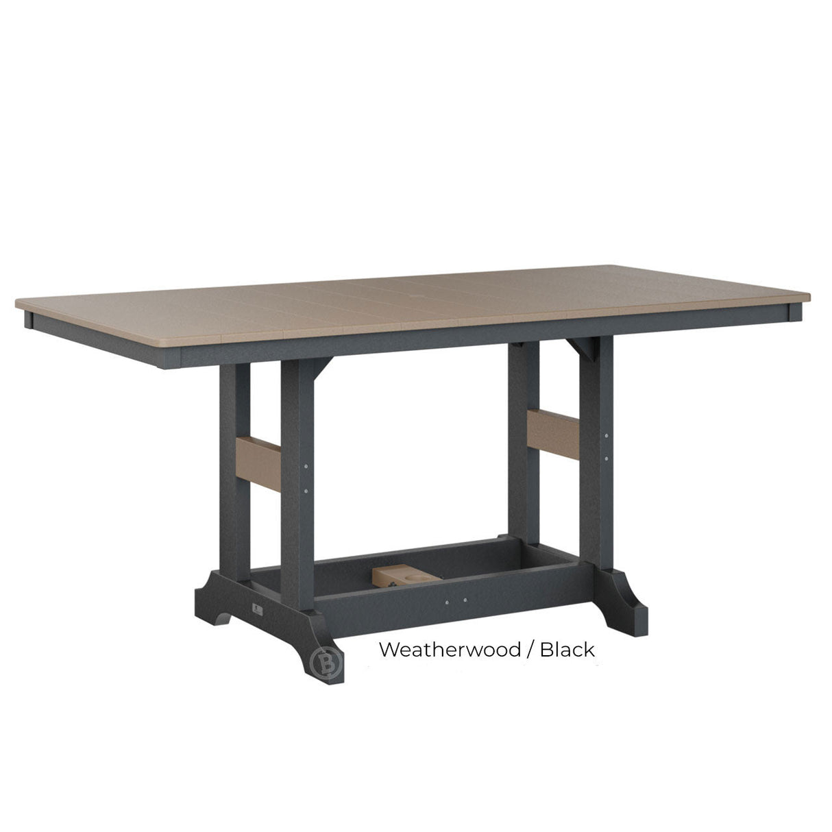 Berlin Gardens Garden Classic Standard Top 33" x 66" Rectangular Dining Table