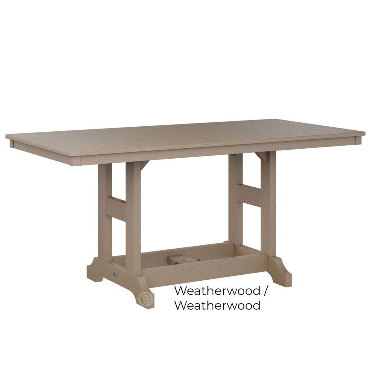 Berlin Gardens Garden Classic Standard Top 33" x 66" Rectangular Dining Table