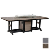 Berlin Gardens Garden Classic 44" x 96" Rectangular Fire Dining Table with Hammered Top
