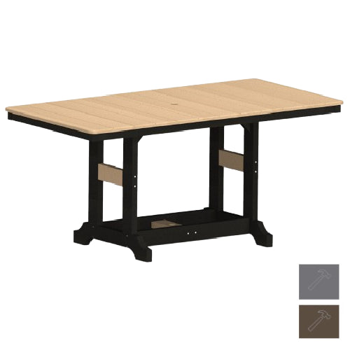 Berlin Gardens Garden Classic 33" x 66" Rectangular Bar Table with Hammered Top