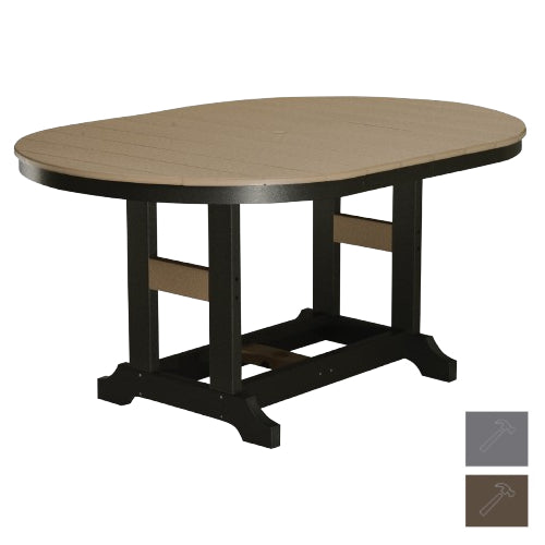 Berlin Gardens Garden Classic 44" x 64" Oblong Bar Table with Hammered Top