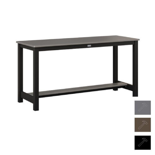 Berlin Gardens Aluminum Balcony Table Dining Height Hammered top