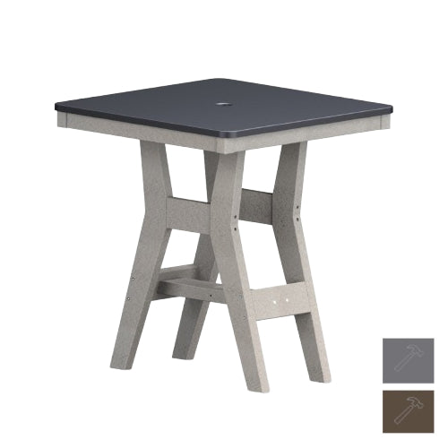 Berlin Gardens Harbor Bar Tables 28" Square Bar Table with Hammered Top