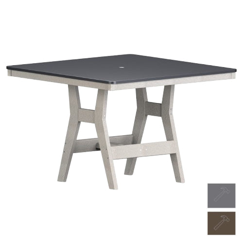 Berlin Gardens Harbor Bar Tables 44" Square Bar Table with Hammered Top