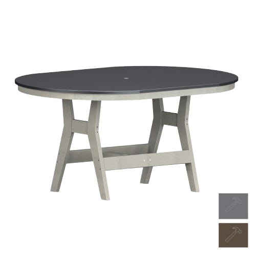 Berlin Gardens Harbor Bar Tables 44" x 64" Oblong Bar Table with Hammered Top