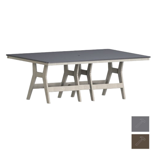 Berlin Gardens Harbor Bar Tables 44" x 96" Rectangular Bar Table with Hammered Top