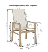 Berlin Gardens Vida High Back Regular Sling Dining Chair