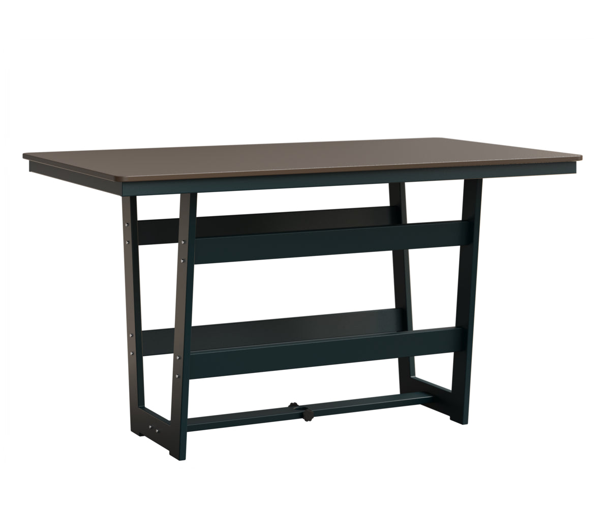 Berlin Gardens Hudson Bar Height 40" x 70" Rectangle Table with Hammered Top