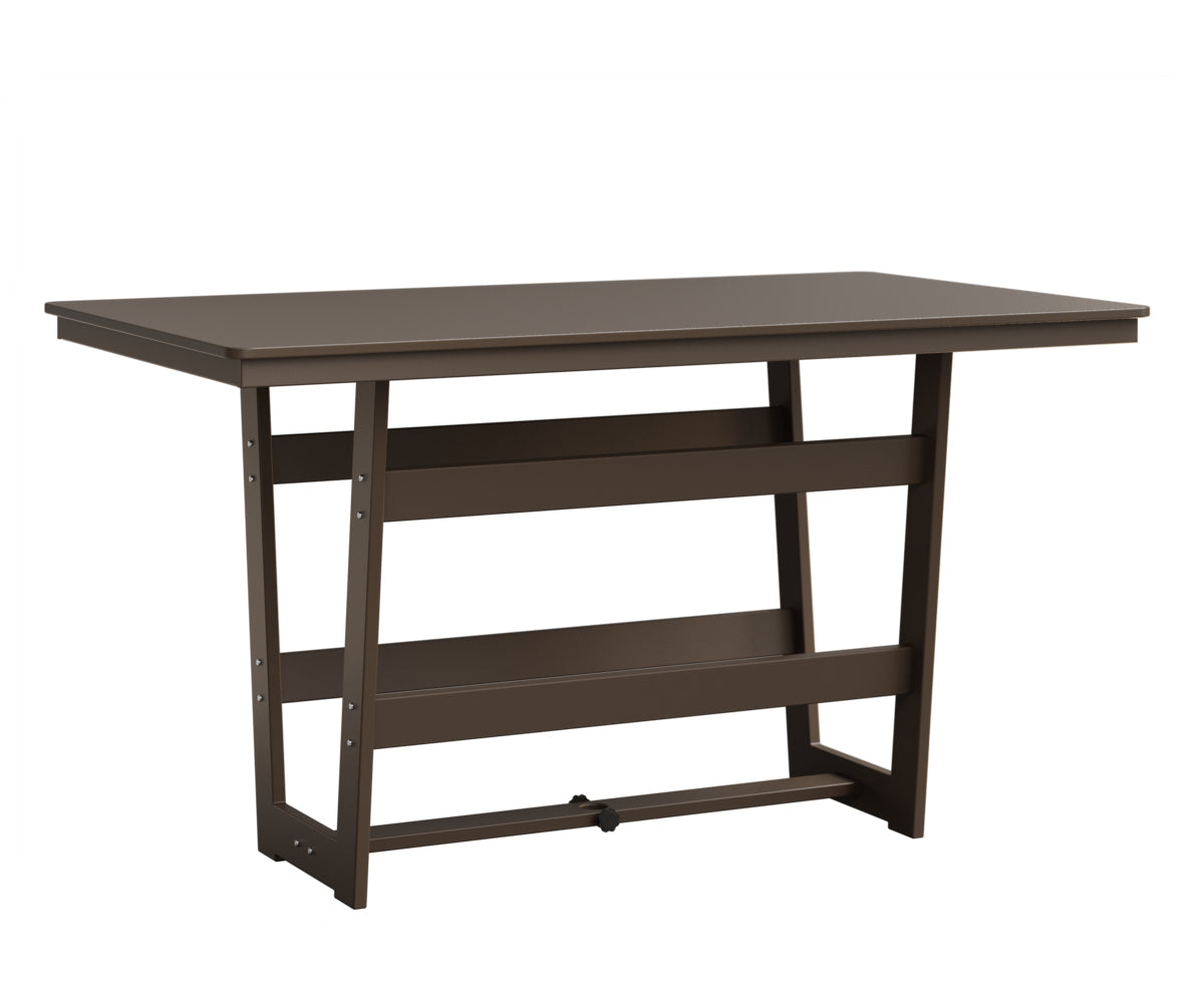 Berlin Gardens Hudson Bar Height 40" x 70" Rectangle Table with Hammered Top