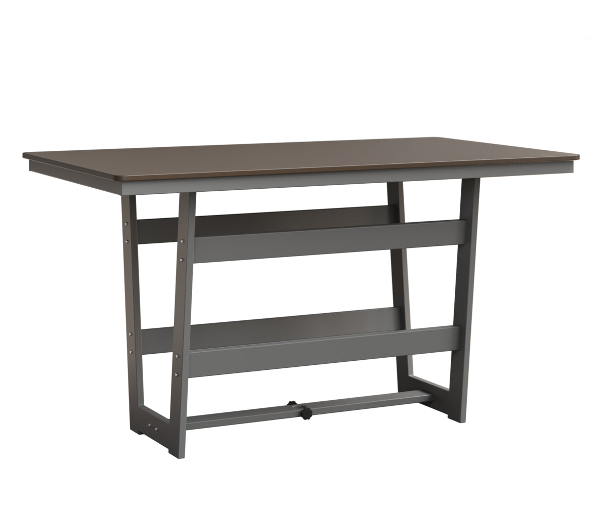 Berlin Gardens Hudson Bar Height 40" x 70" Rectangle Table with Hammered Top