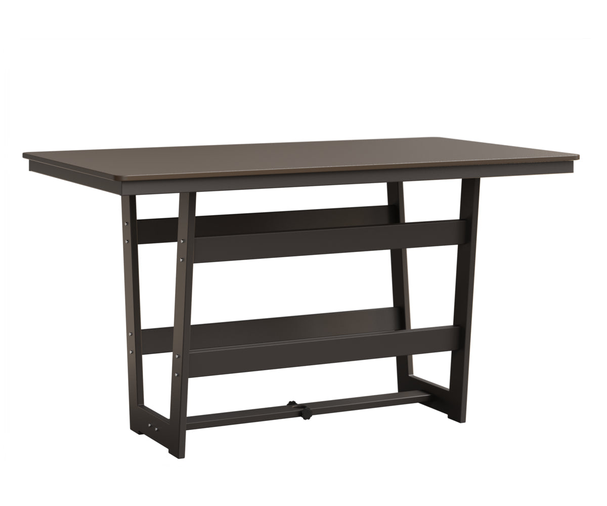 Berlin Gardens Hudson Bar Height 40" x 70" Rectangle Table with Hammered Top