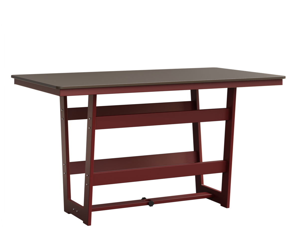 Berlin Gardens Hudson Bar Height 40" x 70" Rectangle Table with Hammered Top