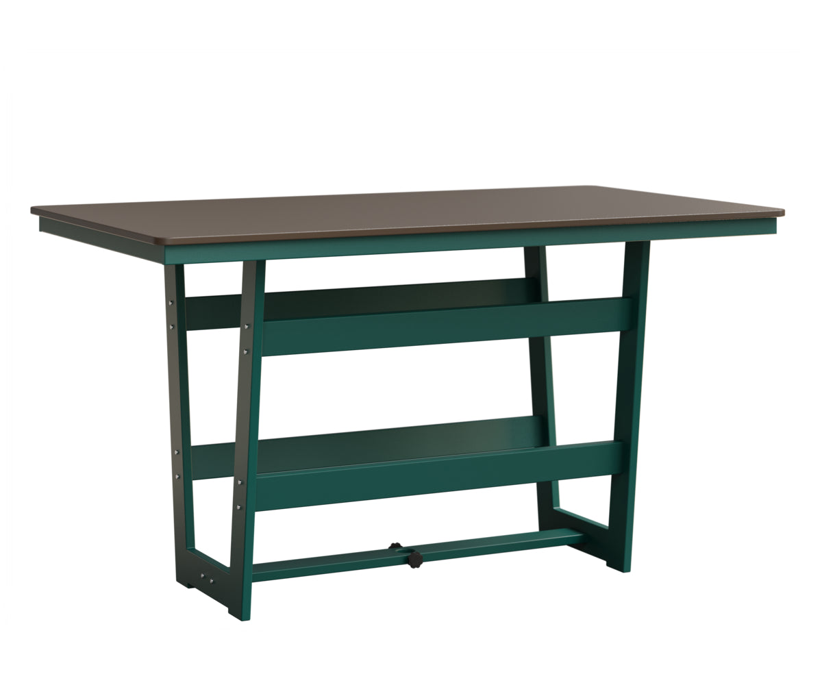 Berlin Gardens Hudson Bar Height 40" x 70" Rectangle Table with Hammered Top