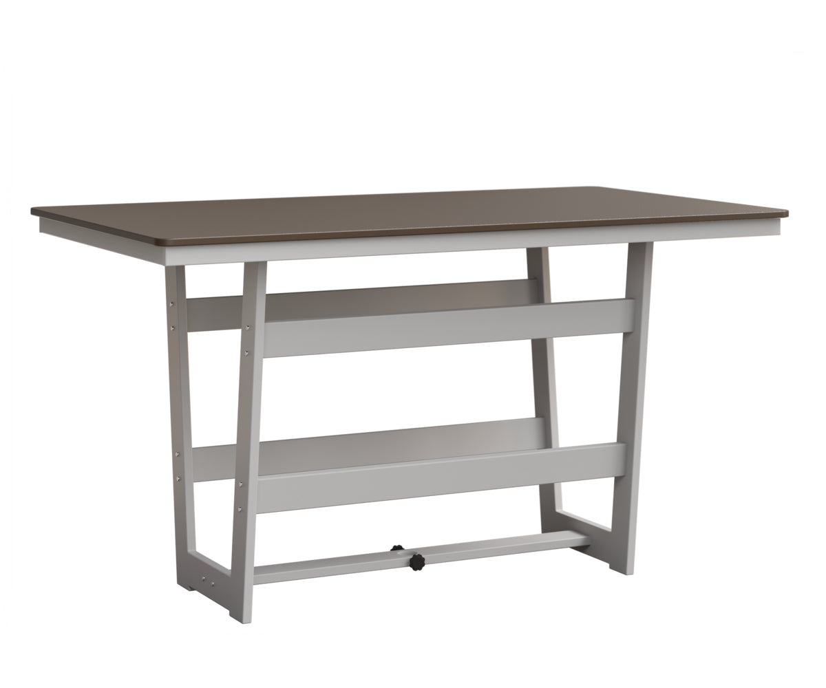 Berlin Gardens Hudson Bar Height 40" x 70" Rectangle Table with Hammered Top