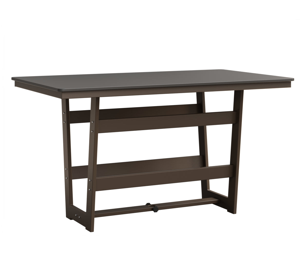 Berlin Gardens Hudson Bar Height 40" x 70" Rectangle Table with Hammered Top