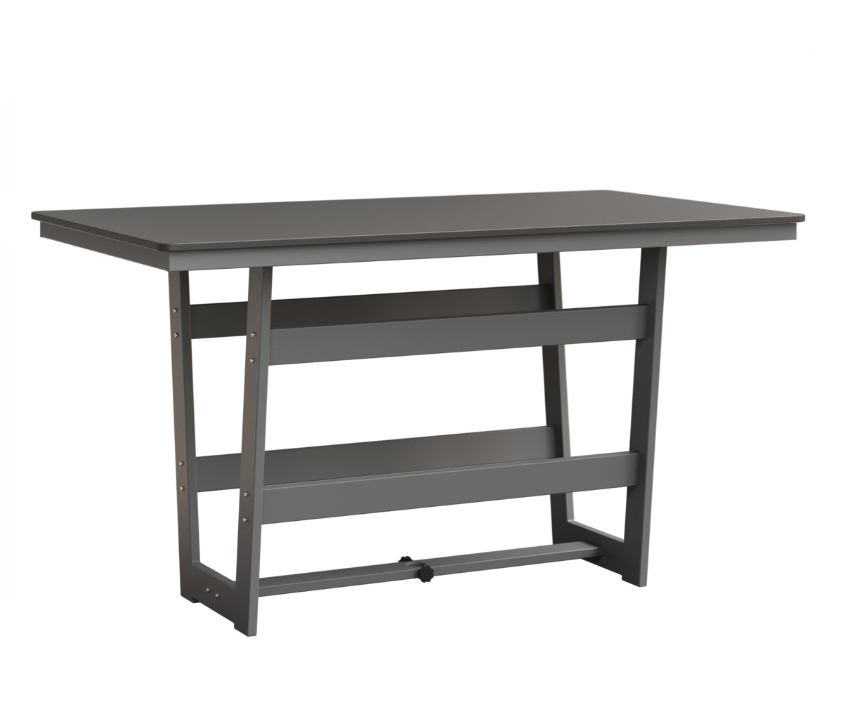 Berlin Gardens Hudson Bar Height 40" x 70" Rectangle Table with Hammered Top